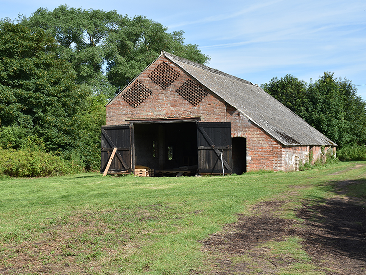 Communal barn in the middle of the campsite