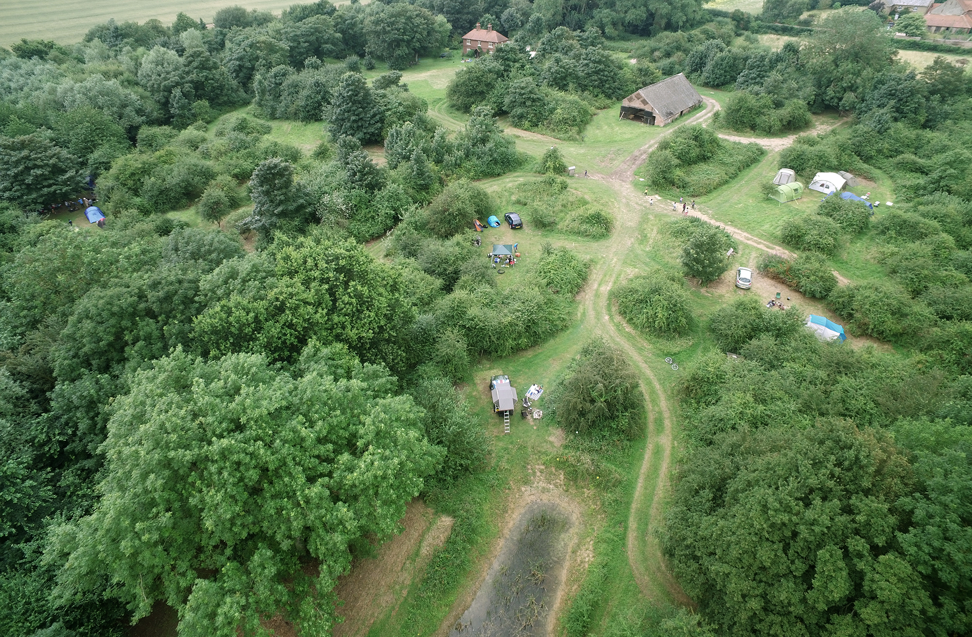 Our campsite from the air